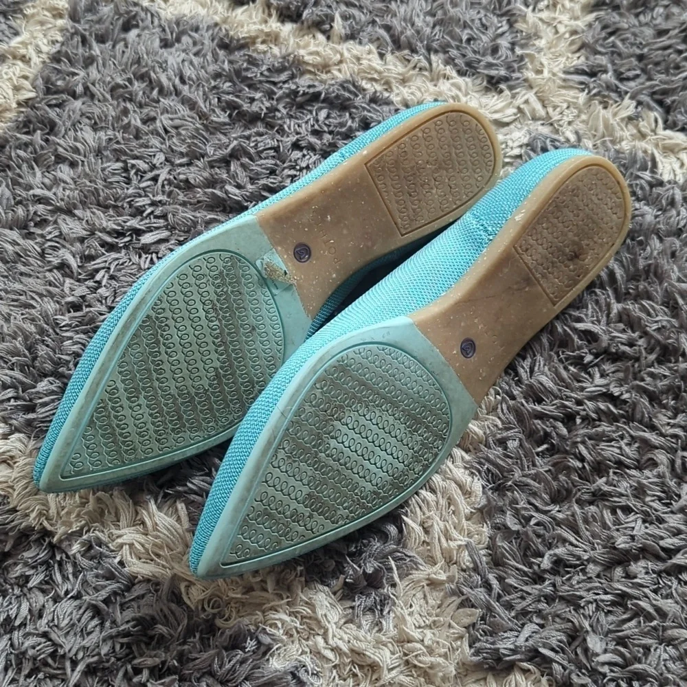 Rothy's Island Blue Pointed Toe Flat Size Women's 10